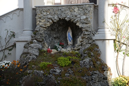 grotto in front of the church